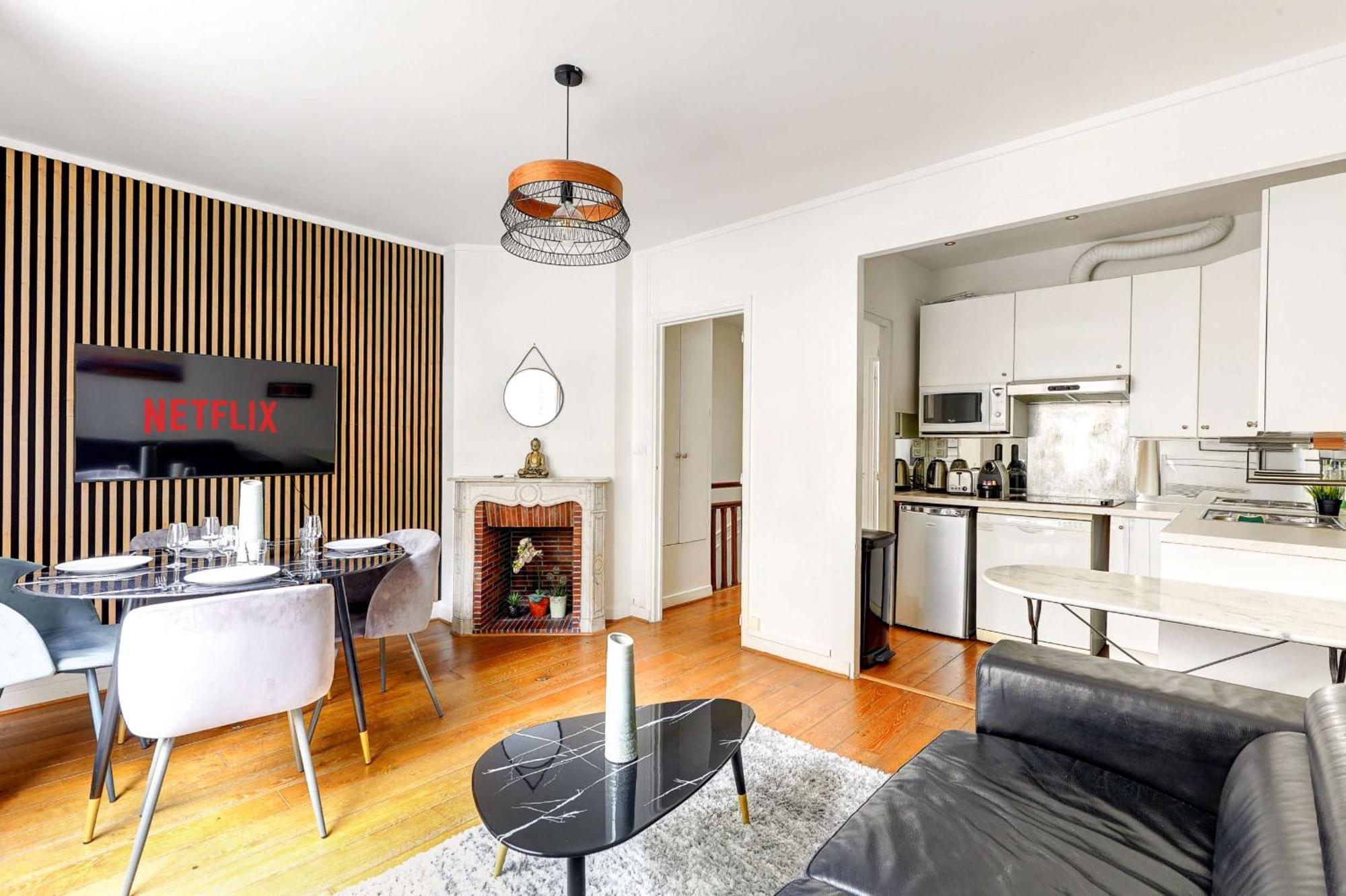 Duplex Raffine A Deux Pas De La Tour Eiffel - Avec A-c Appartamento